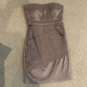 Max and Cleo Taupe Strapless Cocktail Dress size 2
